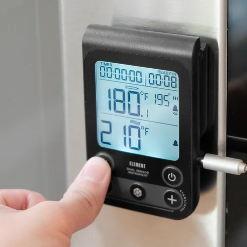 Vista 2 de Lavatools OVT02 Element Termómetro digital para horno, parrilla y ahumador, incluye sonda de temperatura inoxidable de doble sensor
