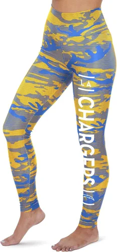Vista 166 de Zubaz NFL Mallas para mujer de longitud completa de cintura alta básica 1.0