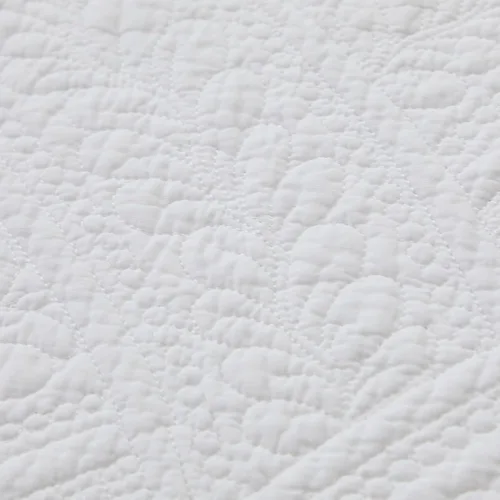 Vista 7 de Brandream Manta blanca de algodón para cama, sofá, funda de cama, manta decorativa sólida de 47 x 60 pulgadas