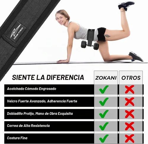 Vista 4 de Cinturón de empuje de cadera – Entrenador de glúteos resistente, cómodo, ajustable con almohadillas antideslizantes. Ideal para entrenamientos