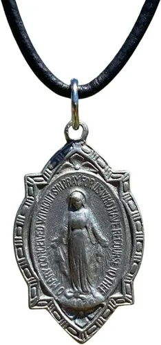 Vista 8 de Medalla milagrosa de regalo para mujer, joyería de la Virgen María, amor eterno, María y Cristo, madre bendita, dijes de medalla milagrosa, regalos