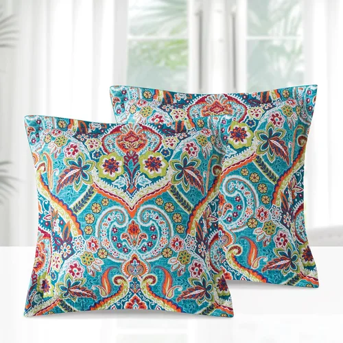 Vista 9 de BEDIFANY 2 fundas de almohada florales con relleno de algodón, fundas de cojín decorativas neutrales para sofá, dormitorio, sala de estar