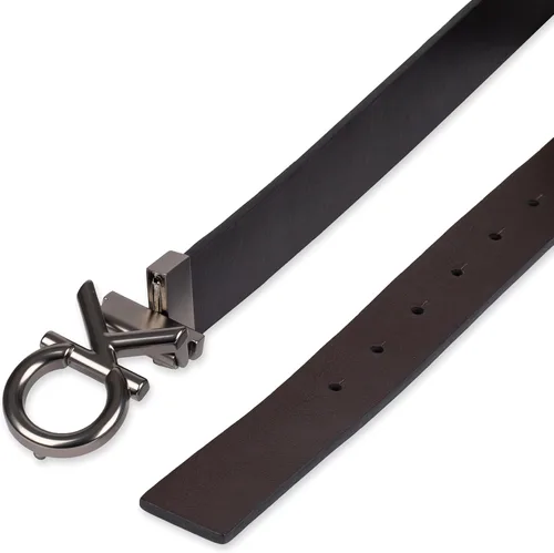 Vista 5 de Calvin Klein mens Ck Plaque Logo Reversible Dress BeltBelt