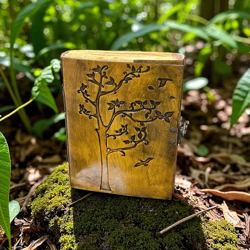 Vista 4 de Leather Journal Tree of Life Embossed – Vintage Leather Diary with Deckle Edge Paper, Rustic Writing Notebook, Grimoire, Sketchbook, Book of