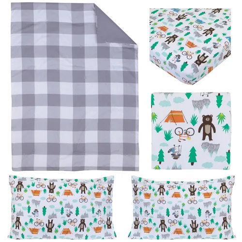 Vista 2 de Carter's - Woodland Boy - Juego de cama de 4 piezas para niños pequeños