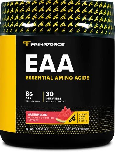 Vista 6 de Primaforce EAA Polvo (30 porciones, sabor a ponche de frutas) Aminoácidos esenciales para antes/durante el entrenamiento y recuperación - Sin OGM