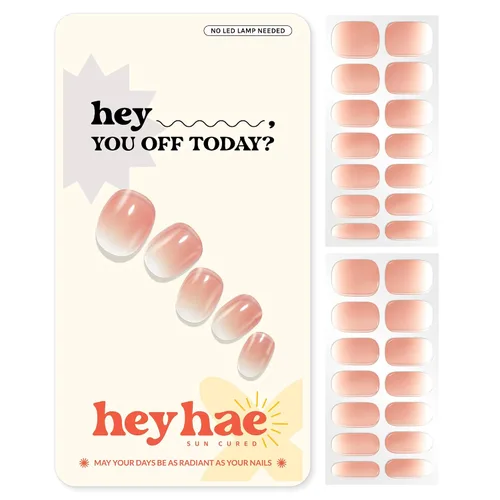 Vista 28 de Heyhae Paquete surtido de tiras de uñas de gel semicuradas (paquete de 4) No necesita lámpara LED Fácil de aplicar y quitar, calidad de salón