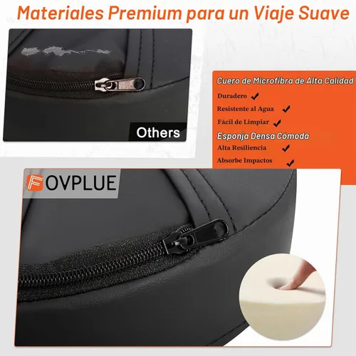 Vista 5 de FOVPLUE Respaldo Ajustable para Pasajero, Almohadilla Desmontable para Respaldo del Conductor Enchufable con Kit de Montaje para Harley Touring