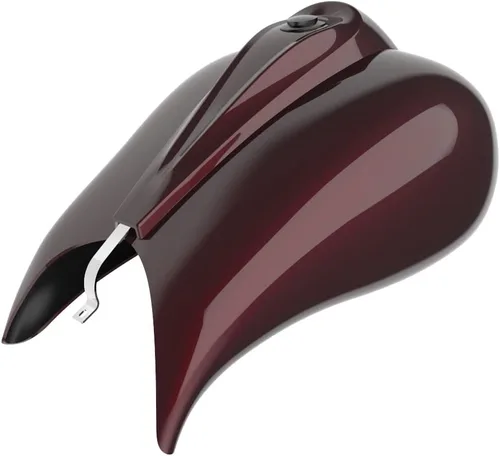 Vista 17 de Cubiertas de tanque estiradas con consola de tablero y tapa de tanque de combustible, cubiertas de combustible de galón para Harley Touring Whisky