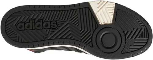 Vista 4 de adidas Hoops 3.0 Mid Tenis de baloncesto para hombre, NegroCarbonoBlanco-Rojo