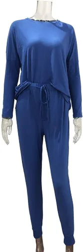 Vista 2 de Traje de color para mujer, 2 piezas, manga larga, para ocio, bolsillo, pantalones deportivos, conjuntos de pantalones deportivos para fiesta