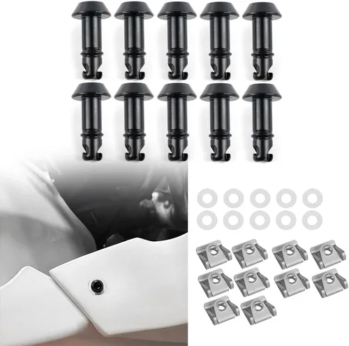 Vista 8 de Xitomer 17mm Universales Tornillos de Liberación Rápida/Pernos de Carenado/Espárragos/Con Clips de Separación de 1/4 de Vuelta Rápida Compatibles