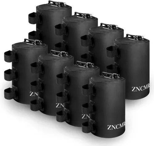 Vista 9 de ZNCMRR Bolsa de peso de agua para toldo, 132 libras, juego de 6 pesas para patas para toldo desplegable, tienda de campaña, cenador, color negro