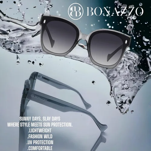 Vista 8 de Bonazzo - Gafas de sol de acetato de gran tamaño polarizadas con protección UV, modelo de moda, diseño de estilo moderno
