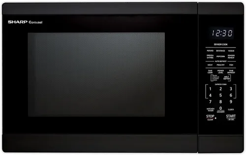 Vista 14 de SHARP Horno microondas para encimera con plato giratorio extraíble de 12.4 pulgadas, 1100 vatios, 1.4 pies cúbicos, color negro
