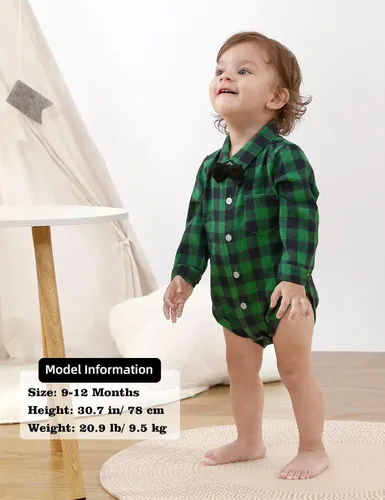Vista 3 de A&J DESIGN Body de manga larga para bebé y niño, para boda, formal, para caballero