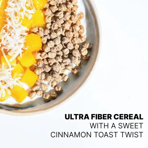 Vista 5 de Poop Like A Champion Cereal alto en fibra – Sabor tostada de canela Apto para dieta cetogénica baja en carbohidratos sin gluten y saludable