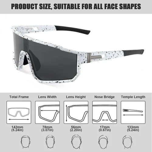 Vista 4 de Karsaer Visison - Gafas de sol polarizadas para ciclismo, equitación, deportes, hombres y mujeres, para Moutain Baseball MTB