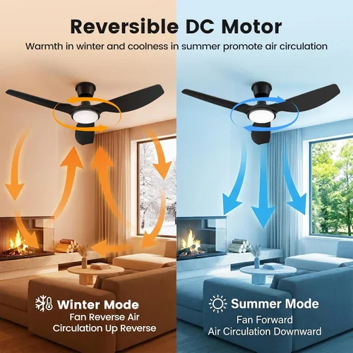 Vista 6 de Newday Ventilador de techo impermeable IP66 de 52 pulgadas con luces, ventilador de glorieta resistente a la intemperie con control remoto, LED