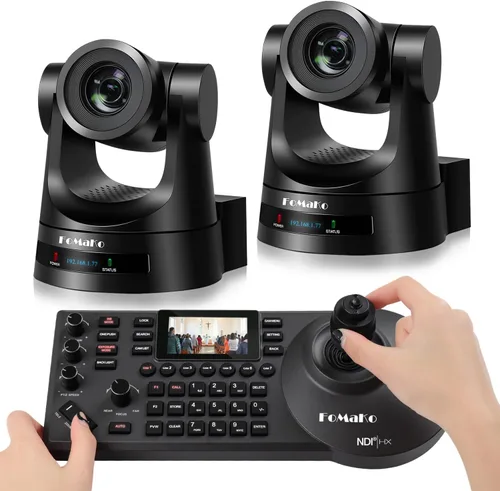 Vista 11 de FoMaKo Cámara PTZ HDMI, Seguimiento Automático AI Gen 3, Zoom Óptico 20x, Colores Fieles a la Vida, PoE, Cámara PTZ HDMI para Servicios de Iglesia