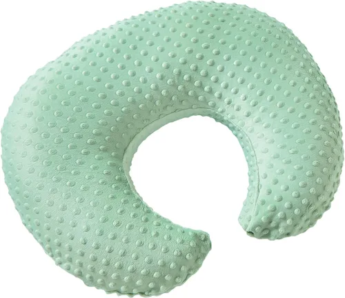 Vista 10 de Funda de almohada de lactancia con lunares, funda de almohada de felpa para lactancia materna Funda para almohada de lactancia, transpirable, Negro