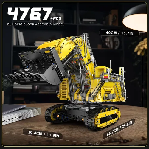 Vista 7 de Mould King 17070 - Juego de construcción de excavadora RC para adultos, modelo de vehículo de construcción de camión de 4767 piezas, camión