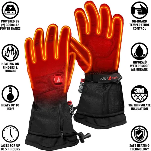 Vista 4 de ActionHeat Guantes calefactables prémium de 5V para hombre