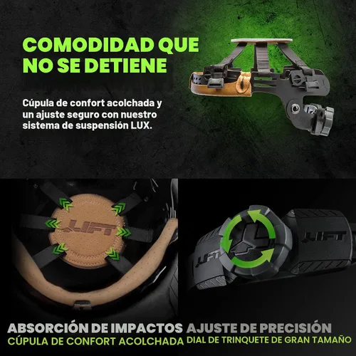 Vista 4 de Lift Dax - Casco de seguridad de ala completa de resina de fibra, suspensión de 6 puntos