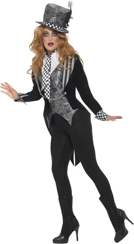 Vista 2 de Smiffys Disfraz de Miss Sombrerero Oscuro Deluxe para Mujer
