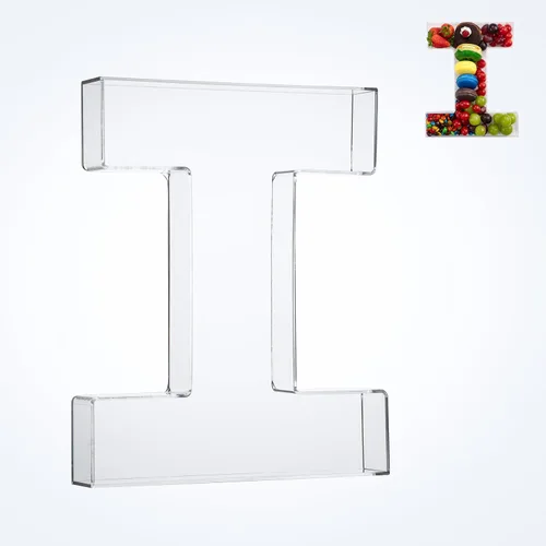 Vista 15 de Bandeja de 11" de Acrílico con Letras y Números – Bandeja Reutilizable y Rellenable para Aperitivos de Charcutería, Caja de Servir Postres