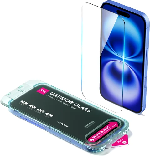 Vista 30 de UARMOR Protector de Pantalla de Privacidad de Vidrio para [ iPhone 15 Plus ] Vidrio Templado Premium 9H Anti-espía, Kits de Instalación Fácil