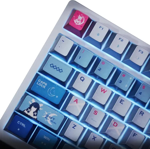 Vista 6 de Teclas - Tema de astronauta, altura de cereza, 142 teclas, material PBT, opaco