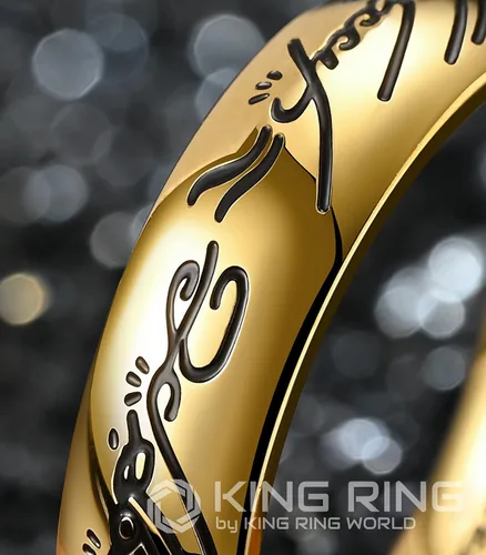 Vista 5 de King Ring 6mm Super Lord of The Rings Engraved Ring - Ultimate Edition of LOTR Bands for Men & Women, Perfect Wedding Band Designed in USA