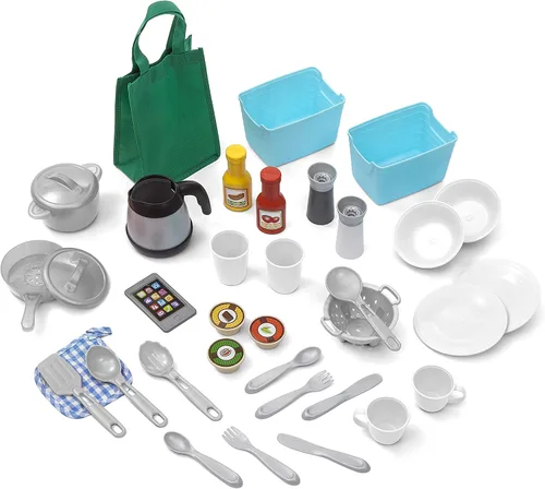 Vista 2 de Step2 Great Gourmet - Juego de cocina para niños, cocina para interiores y exteriores, juego interactivo con luces y sonidos, hecho de plástico