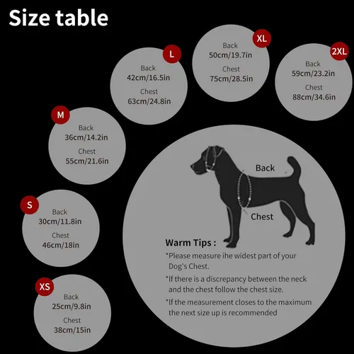 Vista 2 de Abrigo de invierno para perro, chaqueta cálida para perro, chaleco reflectante ajustable de vellón con arnés integrado, chaqueta de nieve