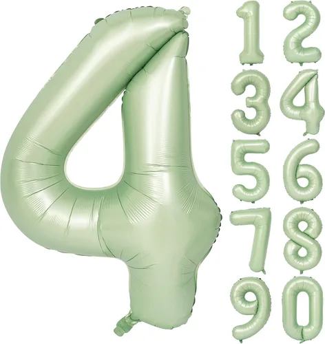 Vista 218 de Globos de 40 pulgadas con números de caramelo, papel de aluminio de helio, globos de látex de Mylar para fiesta de cumpleaños, decoración digital 0