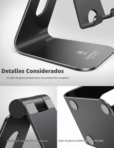 Vista 6 de Lamicall - Soporte para tablet, soporte para escritorio - Soporte de escritorio de tableta ajustable multi-ángulo, compatible con iPad Pro 11, 12.9