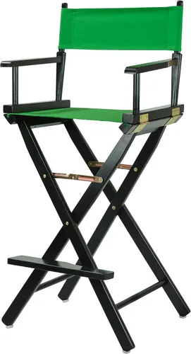 Vista 240 de Casual Home - Silla de director de 18 in, marco negro, lona negra, altura clásica Marco negro - Madera maciza