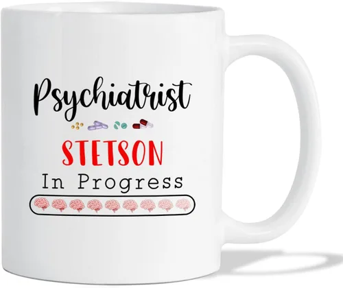 Vista 17 de Taza de café personalizada para psiquiatra jubilada, regalo para el abuelo y la abuela, "A Truly Great Psychiatist Is Hard To Find Difficult To Part