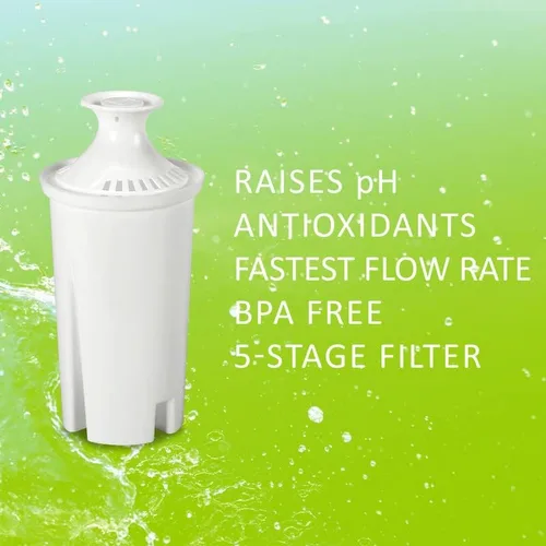 Vista 7 de Vitev Filtro de repuesto de agua alcalina, compatible con jarra Brita (paquete de 6)