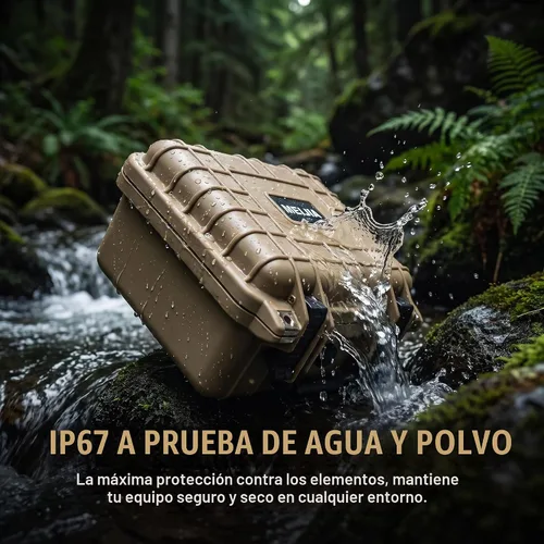 Vista 4 de MEIJIA Estuche Protector Impermeable IP67 Portátil para Todo Clima, Estuche Rígido para Cámara, Estuche Seco con Espuma Personalizable, Apto