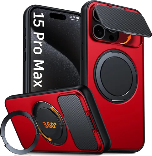 Vista 77 de Oterkin Funda para Google Pixel 10a con soporte magnético de giro de 360° [compatible con MagSafe] [antideslizante] [15 pies] a prueba de golpes