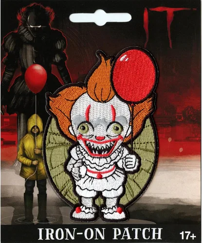 Vista 2 de IT Pennywise - Parche de globo bordado de película de terror
