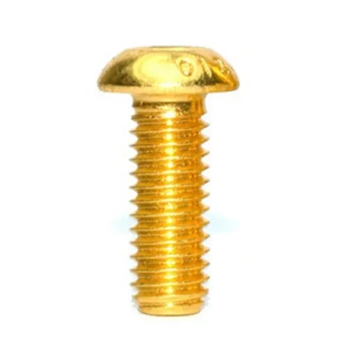 Vista 6 de 50pcs M3 12.9 Tornillos Allen Tornillo hexagonal Cabeza de botón Tornillos Tornillos hexagonales Oro (0.236 in)