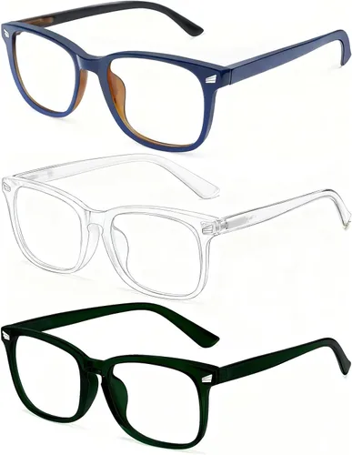 Vista 31 de Lentes de luz azul para mujeres y hombres 99% de bloqueo de luz azul para computadora, juegos, televisión, pantalla de teléfono, marco cuadrado
