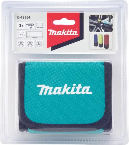 Vista 10 de Makita E-12354 - Juego de llaves de tuerca de rueda profunda de 3 piezas