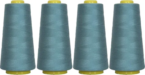 Vista 79 de Threadart Hilo Serger - Costura Poliéster - 2750 Yard Cono 40/2 - Aguamarina Polyester serger thread for overlock sewing, seams and garment