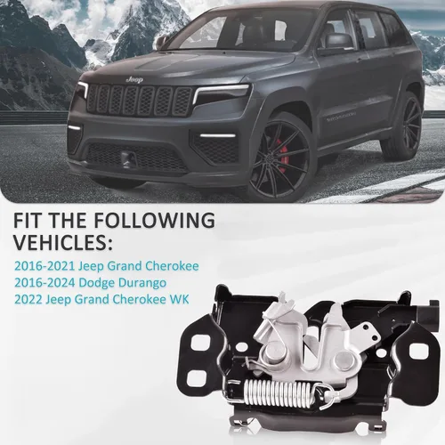 Vista 5 de Bloque de cierre de capó Compatible con Jeep Grand Cherokee 2016-2021 Dodge Durango 2016-2024 Jeep Grand Cherokee WK 2022 Reemplaza 4589688AE