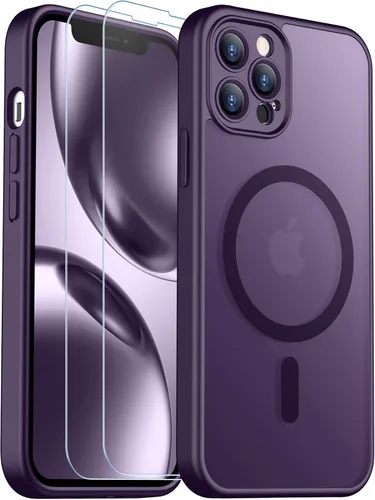 Vista 28 de SPIDERCASE Funda magnética translúcida diseñada para iPhone 11, con 2 protectores de pantalla de vidrio templado, antihuellas, para iPhone 11 de 6.1