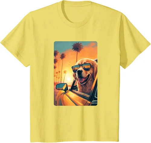 Vista 56 de Golden Retriever - Camiseta divertida de Golden Retriever con lentes, Negro